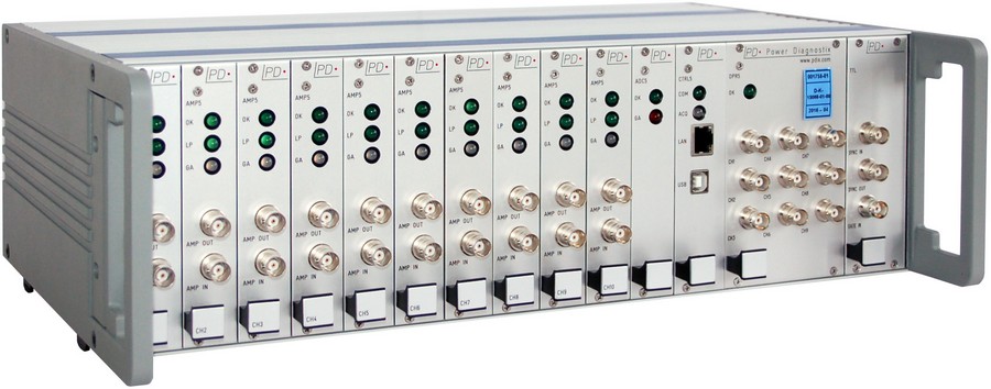Obr. 4. Diagnostický přístroj ICMsystem v maximální 10kanálové konfiguraci