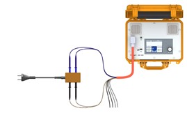 Obr. 2. Megger NIM 1000 lze pomocí adaptéru NIM 1 000-A připojit do zásuvky napájecího napětí