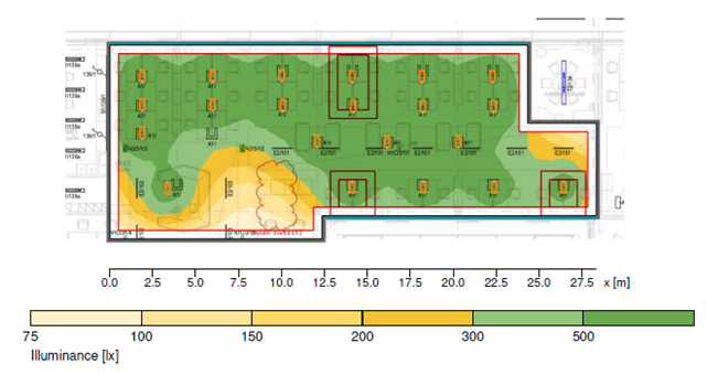 Obr. 5. Výpočet návrhu osvětlení