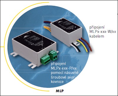 Svodiče přepětí typu 2+3 pro svítidla LED MLPx-xxx-P/xx