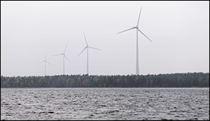 Větrná farma u Nizozemska