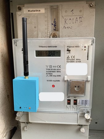 Obr. 4. Ukázka typické instalace IoT sondy En-Meter IR