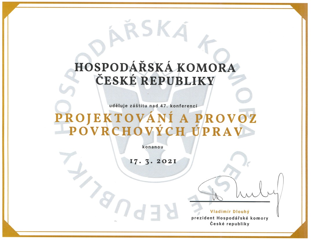 certifikát HK konference PPPU 2021