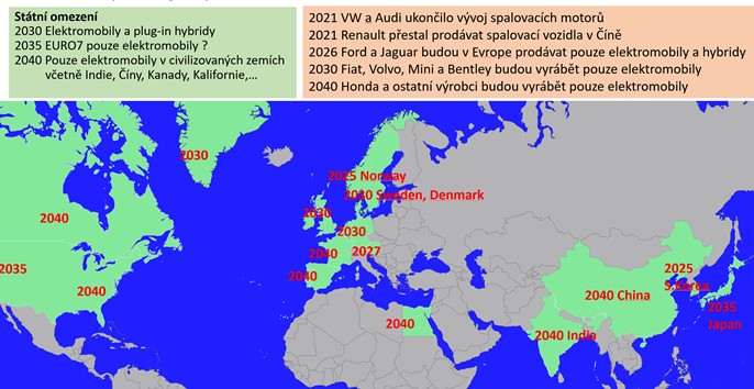 Obr. 6. Mapa předpokládaného omezení spalovacích vozidel i bez zavedení emisní normy EURO7. Zdroj: ASEP.cz