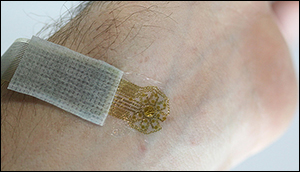 Flexible sensors measure blood pressure