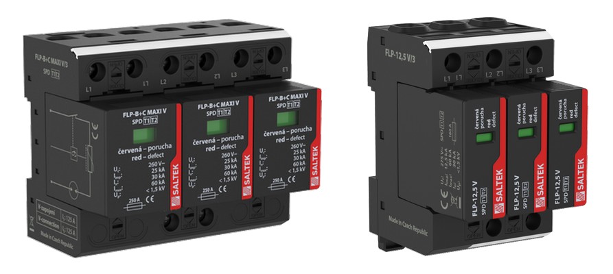 Obr. 3. SPD typu 1: FLP-B+C MAXI V/3 a FLP-12,5 V/3