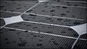 Solar cells generate power in rain