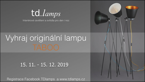 Soutěžte o originální industriální stojací lampu TABOO