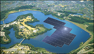 The largest floating solar power plant