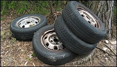 Reducing tire waste by using completely degradable, synthetic rubber