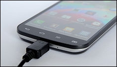 A smartphone charge in five minutes