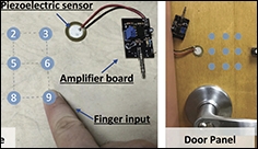 Finger vibration-based security system