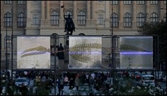 Velryba Jiřího Davida na Václavském náměstí v Praze