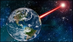 Laser technology on Earth could emit a beacon to attract attention from far away stars