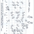 Obr. 3. Ručně kreslený plánek rozmístění světlometů pro inscenaci Mária Sabína, v němž se čísla shodují s textovým popisem; svítidla jsou zkombinována i s těmi na podlaze s příslušnými poznámkami o použitých stativech (archiv autora)