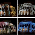 Obr. 21. Jedním z nejzajímavějších projektů festivalu světla Luminale byl videomapping Changing Times, vyprávějící příběh budovy Alte Oper (Stará opera)