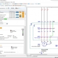 Obr. 1. Syngineer dokumentuje stav projektu – zde je znázorněn příklad elektrického schématu, kde jsou informace oboustranně sdíleny mezi elektrokonstruktéry a strojními konstruktéry