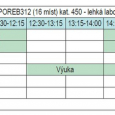 Obr. 8. Rozvrh výuky v učebně EB312 na VŠB-TU Ostrava, FEI, kat. 450, v měřeném období duben, květen 2019