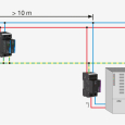 Obr. 5. Ochrana napájení malým napětím před přepětím při délce vedení nad 10 metrů od zdroje k prvnímu zařízení