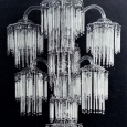 Obr. 7. Ověskový lustr s ohýbanými rameny, kolem roku 1900