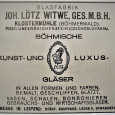 Obr. 6. Inzerát firmy Lötz z roku 1922 se značkou firmy
