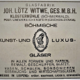 Obr. 6. Inzerát firmy Lötz z roku 1922 se značkou firmy