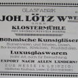 Obr. 7. Inzerát firmy Lötz z roku 1926
